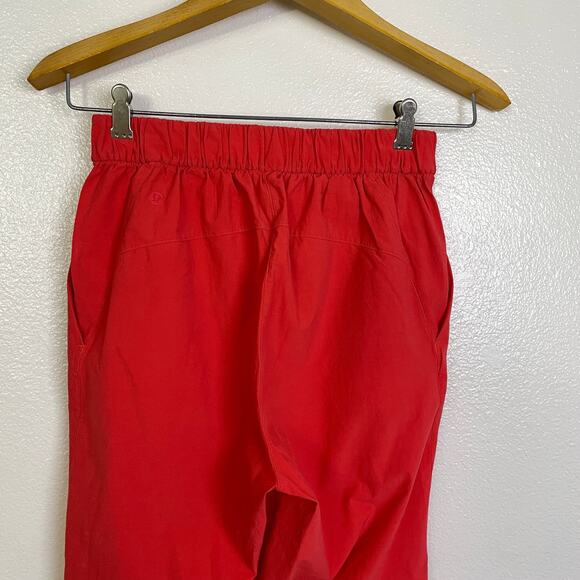 Lululemon Your True Trouser Pants Womens Size 4 Red Pull On Crop Stretch 24" - Picture 6 of 10